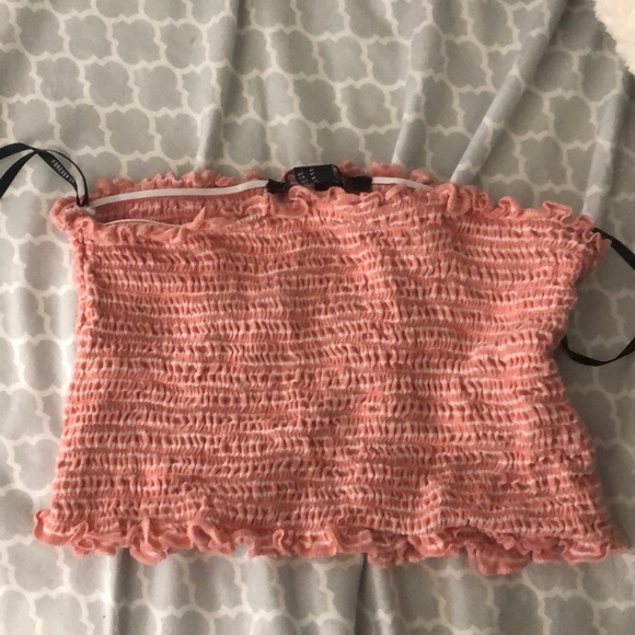 Forever 21 Tops - Forever 21 Pink & White Striped Tube Top M